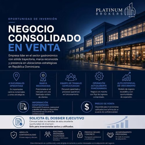 Empresa consolidada en VENTA