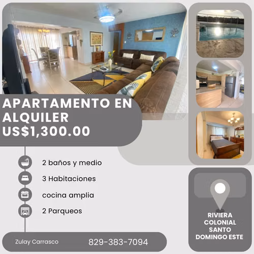 APARTAMENTO EN ALQUILER Santo Domingo Este ZONA ORIENTAL