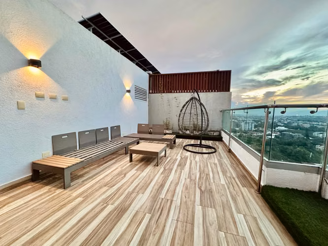 Apartamento en Torre con Vista a la Ciudad Corazón, Living, Santiago. - Imagen 8