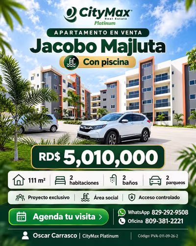 Apartamento en venta en Av. Jacobo Majluta, Santo Domingo Norte