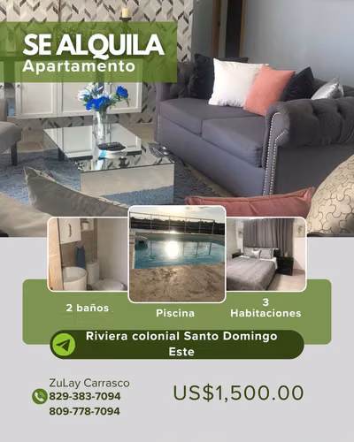 Apartment for Rent - Eastern Area, Santo Domingo East