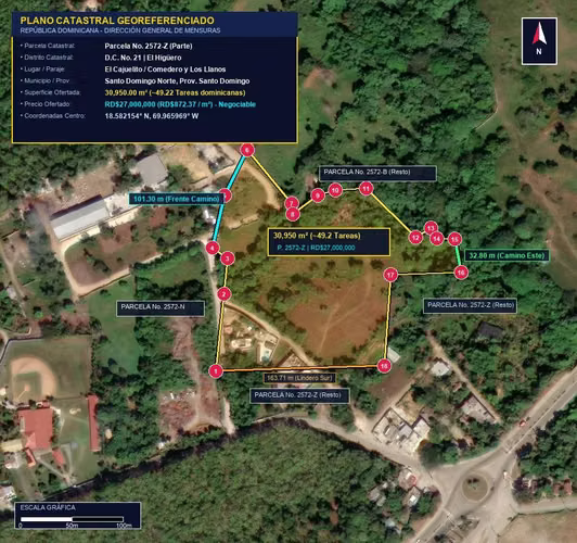 Terreno estratégico en venta en El Cajuelito, El Higüero