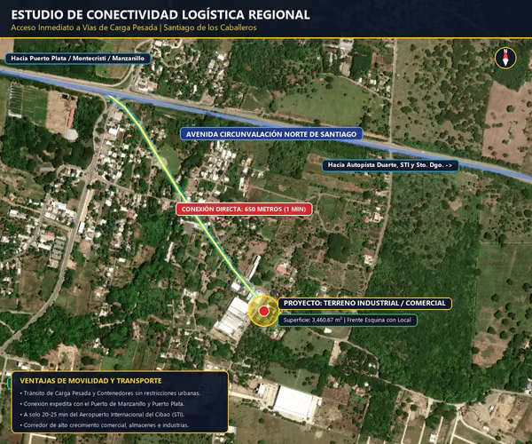 SANTIAGO: LOTES PARCIALES  PARA USO COMERCIAL E INDUSTRIAL ESTRATÉGICA, VENTA O ALQUILER - Imagen 5