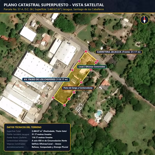 SANTIAGO: LOTES PARCIALES  PARA USO COMERCIAL E INDUSTRIAL ESTRATÉGICA, VENTA O ALQUILER - Imagen 3
