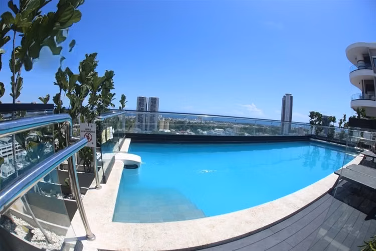 Apartamento Amueblado, 2 Habitaciones, Bella Vista, Cine, Piscina con vista al mar