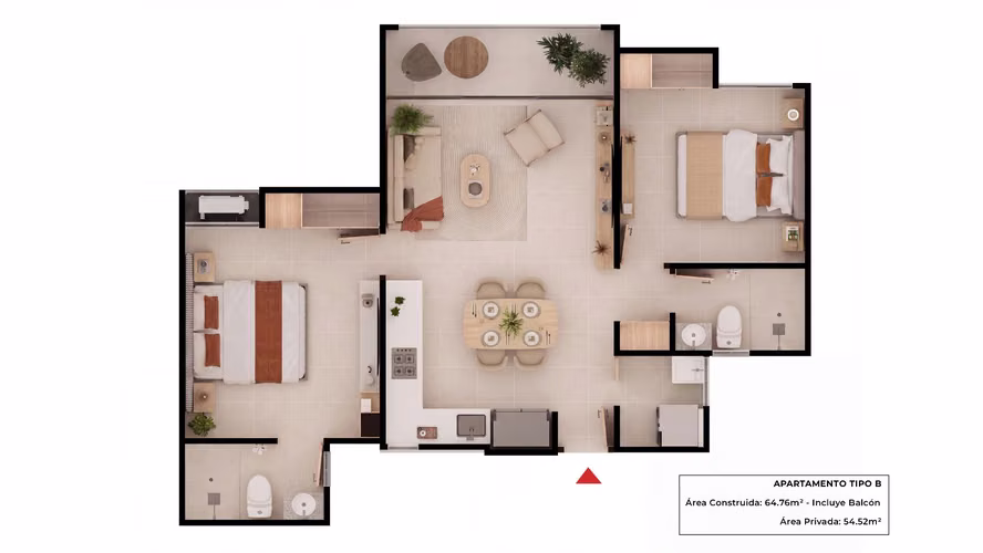 Proyecto de Apartamentos de 1, 2 y 3 habitaciones, En Bávaro Punta Cana. - Imagen 12