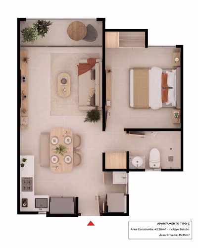 Proyecto de Apartamentos de 1, 2 y 3 habitaciones, En Bávaro Punta Cana. - Imagen 3