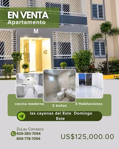 APARTAMENTO EN VENTA – RESIDENCIAL LAS CAYENAS DEL ESTE. Santo Domingo Este