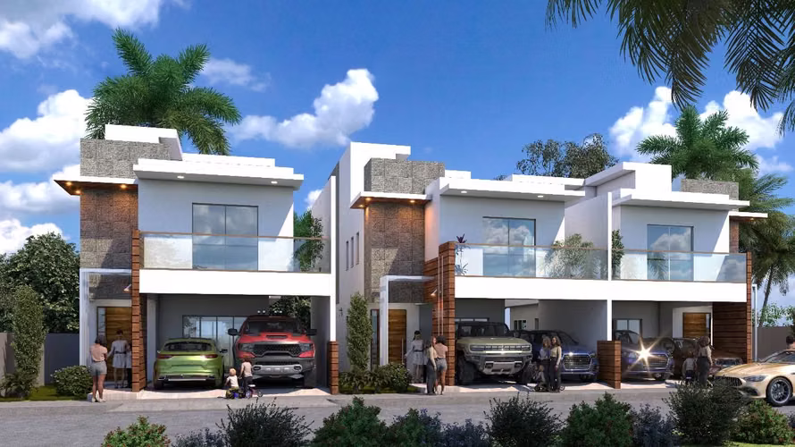 Venta de Casas con Piscina de 3 Niveles en la Avenida Ecológica, Santo Domingo Este