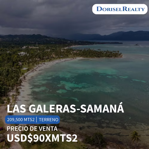 VENTA DE AMPLIO TERRENO EN LO MEJOR DE LAS GALERAS SAMANÁ