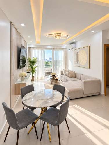 Se alquila apartamento amueblado de 2 habitaciones en Torre de lujo en Bella vista a pasos de Downtown Center.