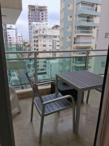 Se alquila, Apartamento 3Hab Amueblado Piso Alto c/Vista, Piscina, Sauna, Lobby y Gym en Naco  - Imagen 2