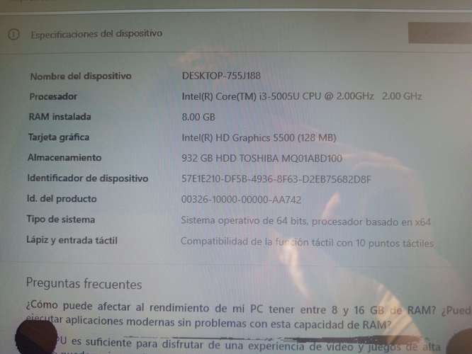  Laptop Dell Inspiron 3543 – 8 GB RAM – 1 TB  