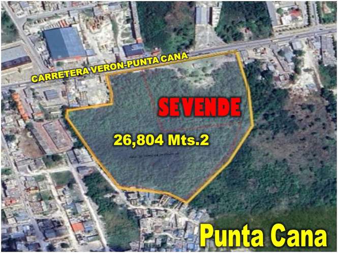 VENDO 26,804 Mts.2 en la carretera VERON- PUNTA CANA, A PASOS de la Nueva SIRENA MARKET - Imagen 2