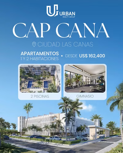 VENTA DE APARTAMENTOS DE 1 HABITACIÓN + STUDIO* DESDE US$154,000