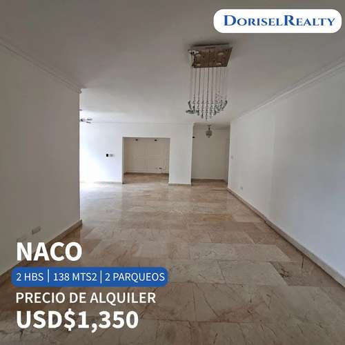 ALQUILER DE EXCELENTE APARTAMENTO EN LO MEJOR DE NACO