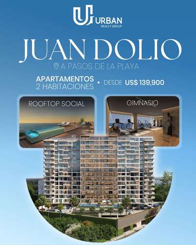 Apartamentos de 2 habitaciones a pasos de Playa Juan Dolio
