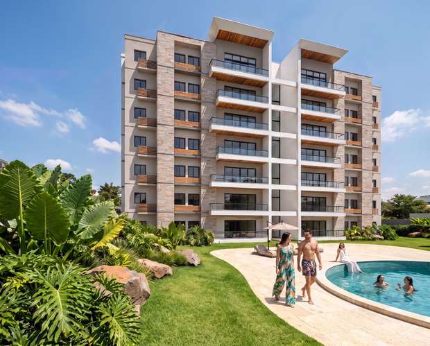 APARTAMENTO EN BAVARO DE 2 HABITACIONES MAS ESTUDIO