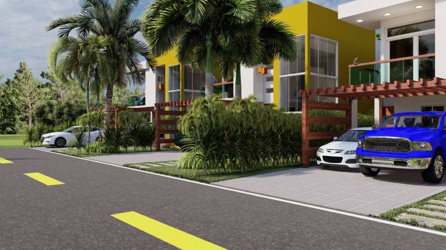Venta de villa de 3 habitaciones con piscina y BBQ en Metro Country Club, Juan Dolio
