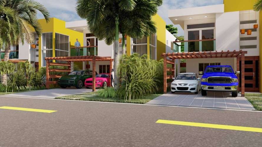 Venta de villa de 3 habitaciones con piscina y BBQ en Metro Country Club, Juan Dolio - Imagen 2