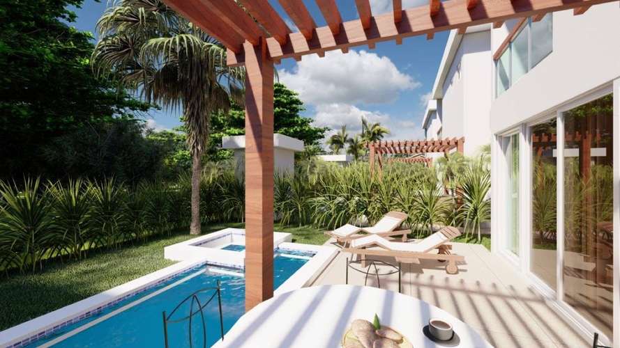 Venta de villa de 3 habitaciones con piscina y BBQ en Metro Country Club, Juan Dolio - Imagen 5