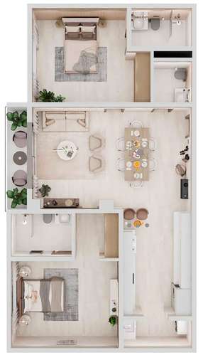 Venta Apartamento 2 Habitaciones en construcción en Bella Vista, con piscina y gym. - Imagen 2