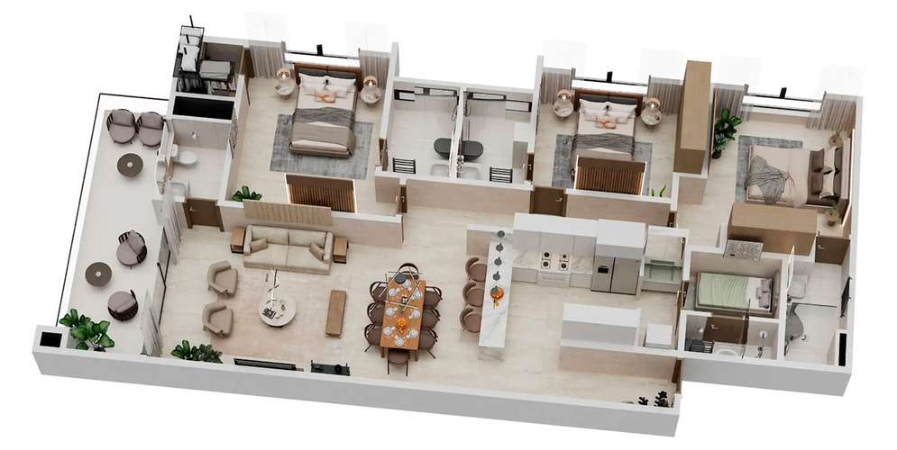  Venta Apartamento en Construcción de 3 habitaciones en Bella Vista, Santo Domingo, con lujo y confort.