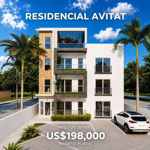 APARTAMENTOS EN PLANO EN VENTA EN PUERTO PLATA, TORRE ALTA ZONA RESIDENCLAL 