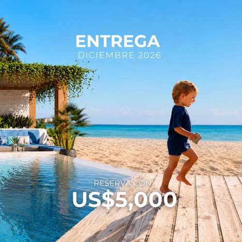 APARTAMENTOS EN PLANO EN VENTA EN CABARETE  ¡Primera línea de playa! 