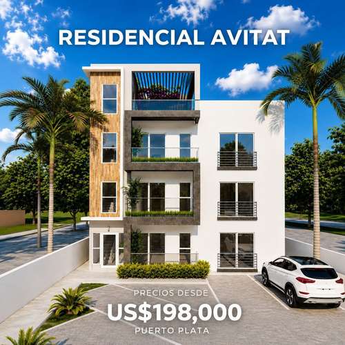 apartamento en plano en venta en puerto plata en torre alta zona recidencial