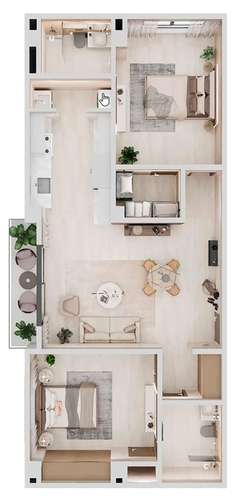 Venta Apartamento de 91 mts2 en construcción de 2 hab, 2 Baños en Bella Vista, Santo Domingo, con lujo y confort. - Imagen 2