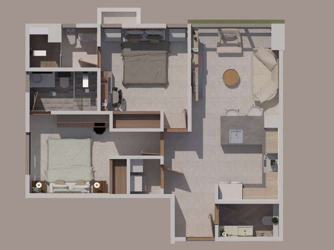 Apto 2D, Proyecto en Mirador Sur