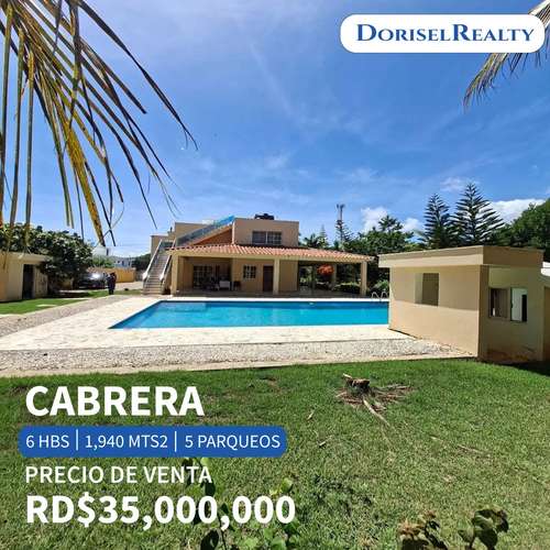 VENTA DE MARAVILLOSA VILLA AMUEBLADA EN LO MEJOR DE CABRERA - Imagen 1