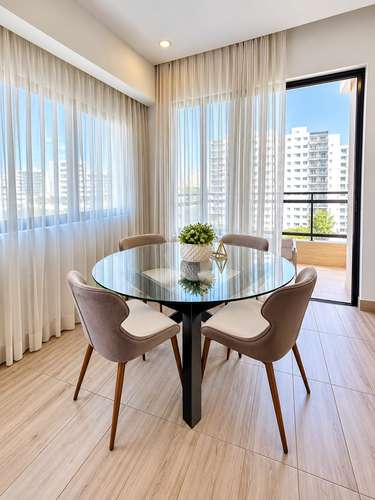 Se renta amplio apartamento amueblado de 1 habitación en torre exclusiva de concepto moderno en Piantini - Imagen 4