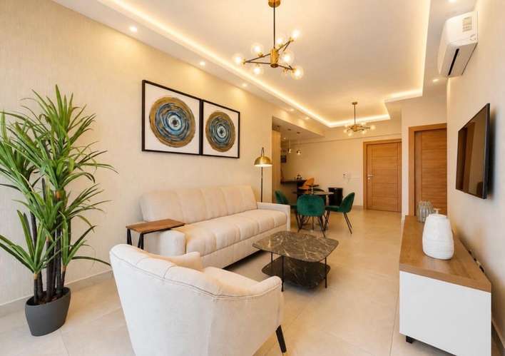 Se alquila, Apartamento 1Hab Amueblado FIno c/Area Social, Piscina, Lobby y Gym en La Esperilla  - Imagen 3
