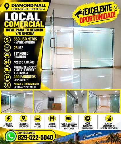 SE ALQUILA LOCAL COMERCIAL EN DIAMOND MALL
