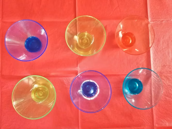 Juego de 6 recipientes acrílicos