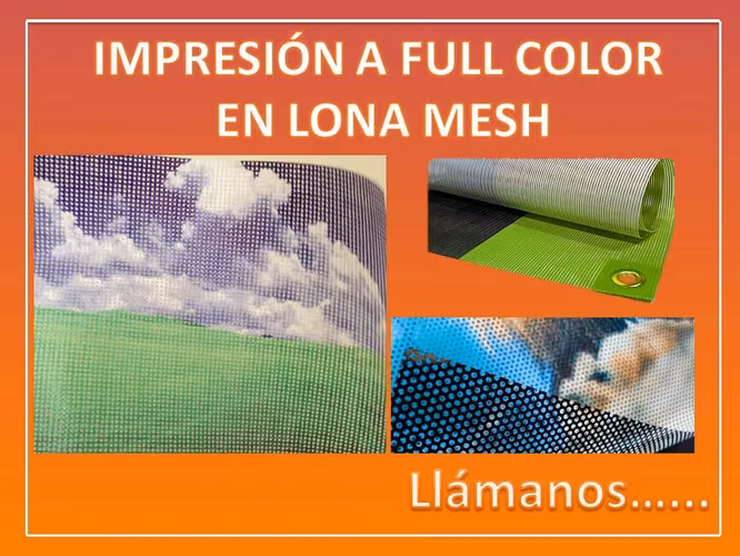 Lona mesh, mesh adhesivo, mantas