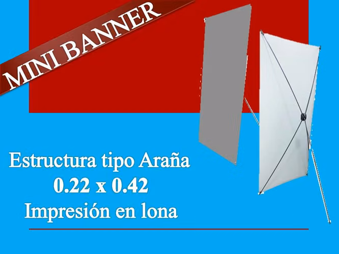 Banner tipo araña, back panel