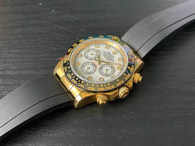 Rolex Daytona con Pulsera de Caucho Negro! - Imagen 2