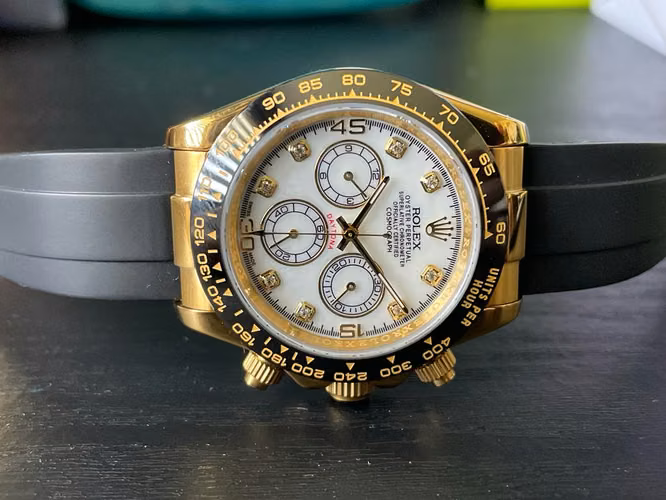 Rolex Daytona con Pulsera de Caucho Negro! - Imagen 3