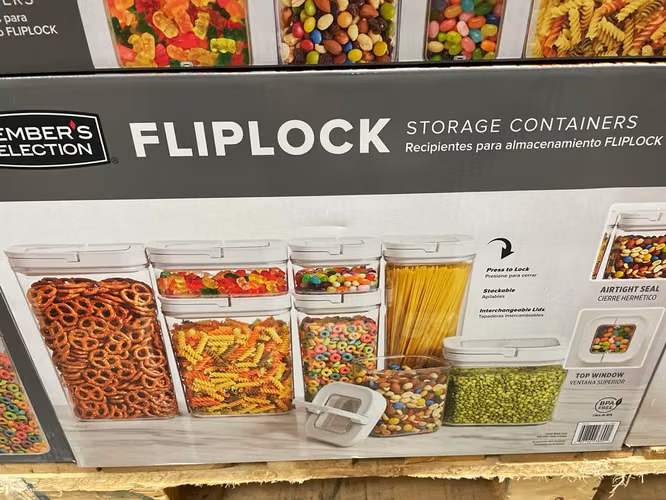 Recipientes Fliplock, Set de 8 Unidades de Almacenamiento, Nuevos y Sellados!