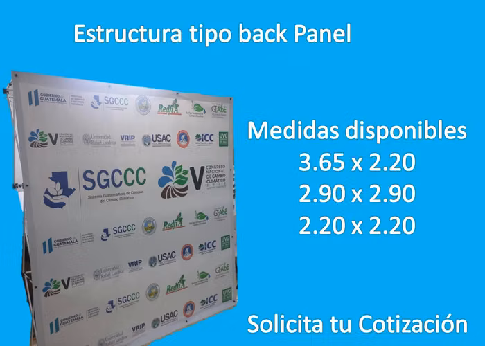 Back panel, roll up, banner tipo arañas
