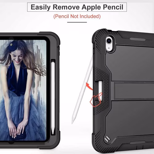 Estuche antigolpes de 3 capas con soporte para iPad 10 de 10.9”