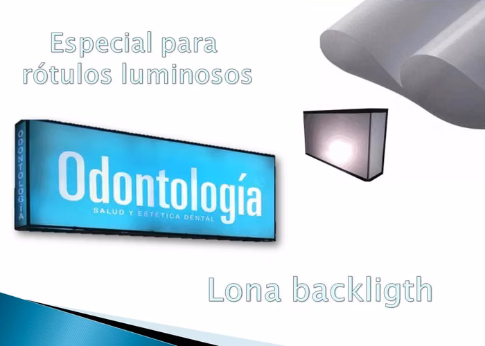 Lona backligth, mantas vinilicas, vinil adhesivo