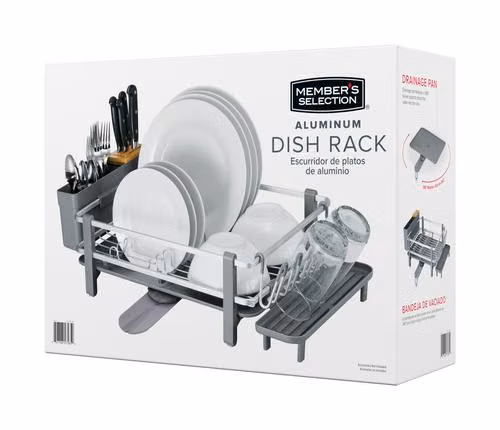 Escurridor de Platos de Aluminio Moderno, Nuevo y Sellado!