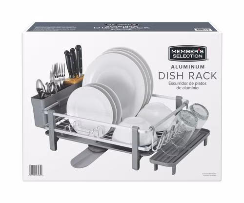 Escurridor de Platos de Aluminio Moderno, Nuevo y Sellado!