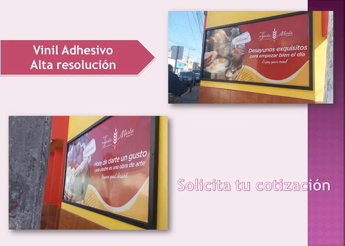 Vinil adhesivo, mantas, mesh, sandblast