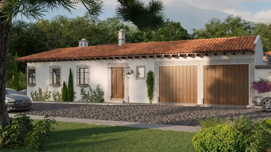 Linda casa en venta en Los Franciscanos, Modelo OPERA, cerca Antigua Guatemala.