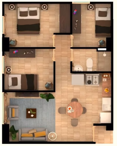 Apartamento en Pre-Venta Zona 11 Las Charcas TIPO A